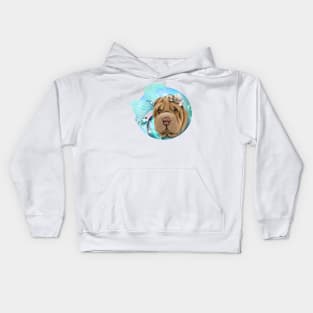 Mermaid Shar Pei Kids Hoodie